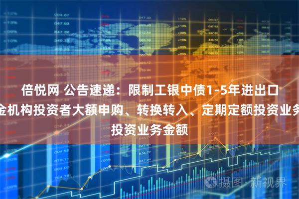 倍悦网 公告速递:限制工银中债1-5年进出口行基金机构投资者大额申购、转换转入、定期定额投资业务金额